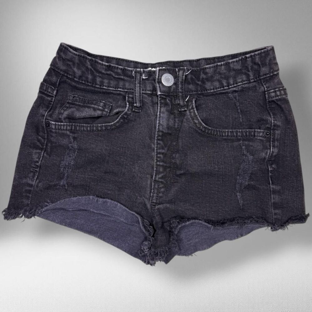Mossimo Supply Co. Black High Rise Distressed Denim Cutoff Shorts – Juniors Sz 1